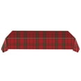 thumbnail image 2 of Plastics Tablecloth, Christmas Plastic Plaid Tablecloth Disposable Checked Tablecloth Table Cover Cottage Decorations Table Cover for Christmas Party Supplies, 2 of 6