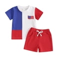 thumbnail image 1 of TopLLC Ensembles de Débardeurs à Col Rond Mode Garçons T-Shirts Décontractés à Manches Courtes Col Rond Col Bouton Ensembles de Shorts Imprimés Blouse pour Femmes, 1 of 5