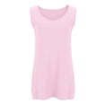 thumbnail image 4 of JGGSPWM Camisole Débardeur pour Femme à Col Rond Grande Taille Coupe Ample Décontracté Uni Rose G, 4 of 6