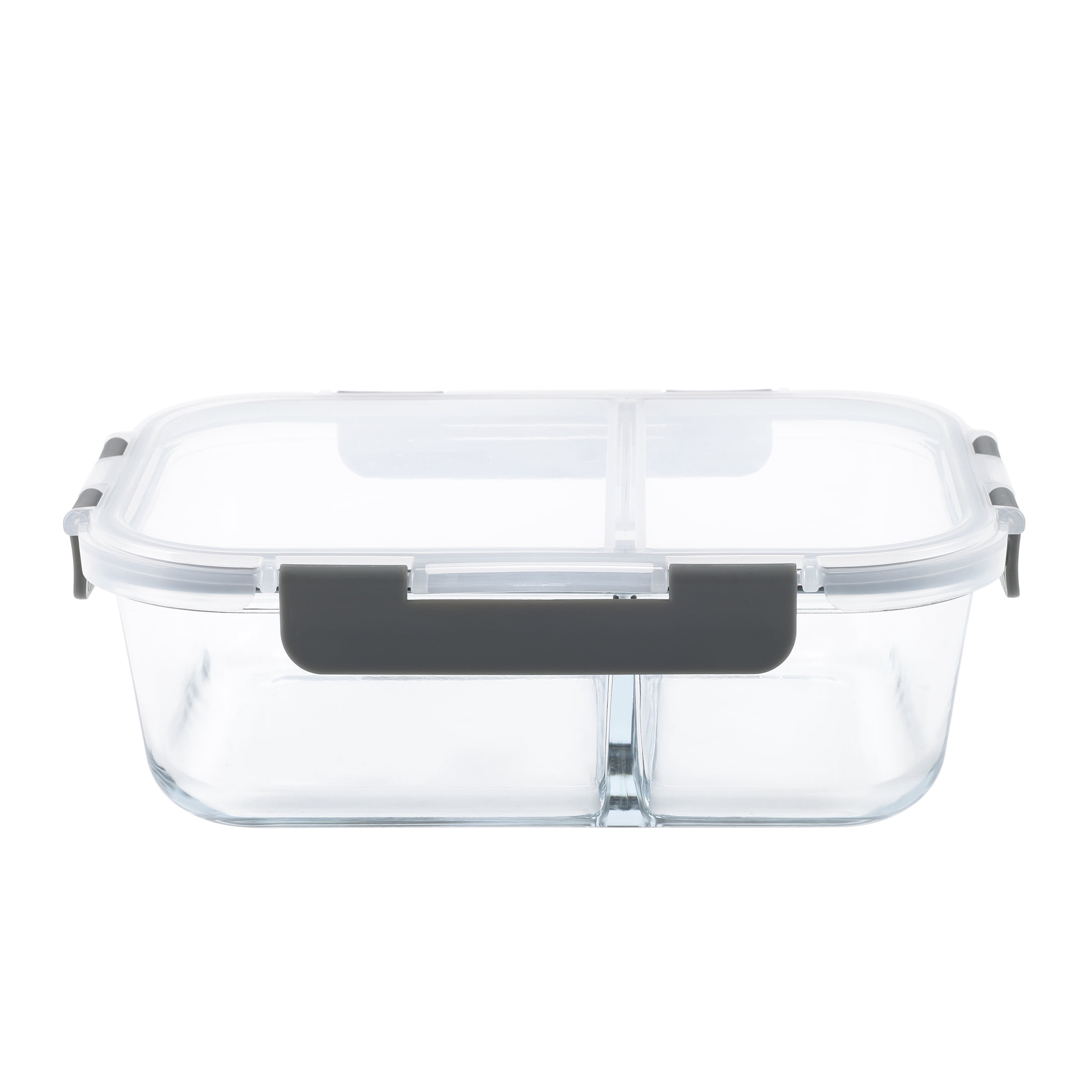 Mainstays Rectangle Glass Food Storage Container with Divider 1.3 L