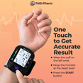 thumbnail image 4 of Path Pharm Wrist Blood Pressure Monitor for Home Use - Accurate Digital Blood Pressure Machine with White Backlit LCD Display and Heart Rate Monitor - 2x99 Memory - Adjustable Blood Pressure Cuff, 4 of 11