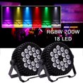 thumbnail image 1 of U'King 200W DMX RGBW 18 LED Wash Par Fixture Stage Lights Party Disco Show Lamp 2 Pack, 1 of 6