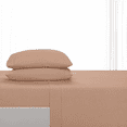 thumbnail image 2 of Comfy Bamboo World 9900 Series Embroidered Bedsheets Sheet Set, Twin Size, Brown, 2 of 5