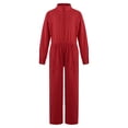 thumbnail image 4 of Ocealan Combinaison à Fermeture Éclair pour Filles Enfants, Combinaison de Vol, Justaucorps, Salopette Décontractée, Combinaison, Rouge 12, 4 of 7
