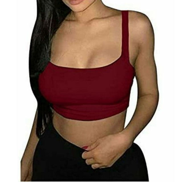Haut Tube Sans Manches pour Femmes Été Dame Bandeau Extensible Court