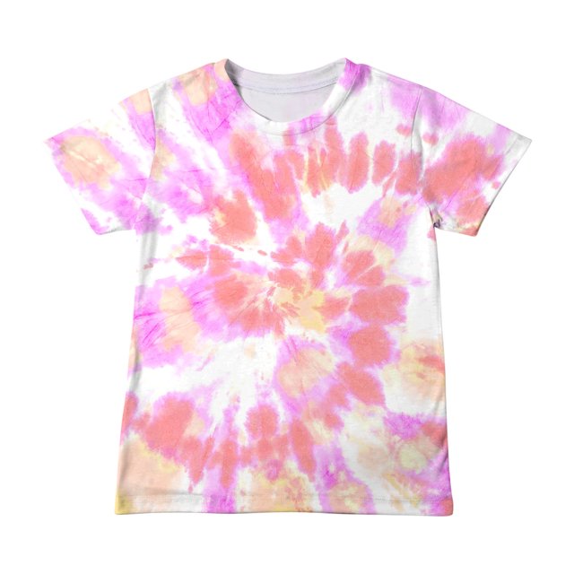 Hauts d'Été Décontractés Filles Garçons Mode Manches Courtes Dégradé Imprimé Hauts Col Rond Enfant T-Shirt Ample d'Été