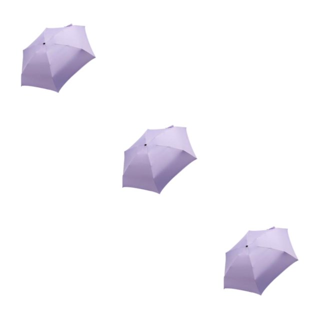 kurtrusly Breathable Umbrella For Outdoor Activities And Sun Protection Folding Sun Umbrellas Rainproof Umbrellas Multi-function purple 3Set