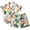 Light Green, variant on Nwiuh Boys Hawaiian Shirt and Short Set Beach Shirts for Kids Printed Casual Outfit 2 Piece with Pocket 2-13 Years (Yellow, 2-3 Years)