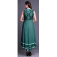 thumbnail image 4 of Bimba Robe Anarkali à Fleurs Vert Sarcelle pour Femmes, Kurti Imprimée Ethnique Indienne, Longue Kurta, Robe de Soirée, Très Grand, 4 of 6