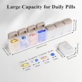 thumbnail image 3 of Weekly Pill Organizer Magnetic Removable Pill Box Day Time a Day Large Pill Case Travel Week Once Daily Medication Dispenser Medicine Container Holder for Supplement Vitamin Blac, 3 of 6