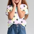 thumbnail image 4 of Zpanxa T-Shirts Athlétiques pour Filles Imprimé Étoile Col Rond Manches Courtes Haut Décontracté Polyester Spandex 5 Ans, 4 of 7