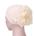 thumbnail image 1 of Fgnfyis Women Flower Ruffle Cancer Chemo Hat Beanie Scarf Head Wrap Cap Baseball Caps White, 1 of 1