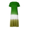 thumbnail image 3 of Fridja Womens Plus Size Daily Tie-dyed Color Block Loose V Neck Short Sleeve Dress, 3 of 7