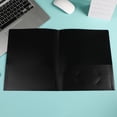 thumbnail image 1 of ZTTD 1 Pack Folder with Pockets, Colored File Folder with Pockets and Business Card Holder, Durable Heavy Duty 2-Pocket Folder for Home Office, Letter Size(01-Black), 1 of 9