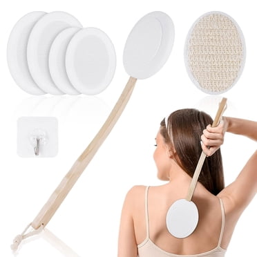 Lotion Applicator for Back, 7 Piece Set Back Cream Applicator, 2 in 1 Body Brush Back Scrubber for Self Application