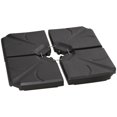 thumbnail image 1 of Outsunny 4 Piece Umbrella Base Stand w/ U Locking, Black, 1 of 10