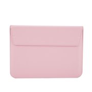 serony PU Leather Laptop Storage Bag Portable Solid Color Stylish Replacement Soft Lining Notebook Computer Carrying Case Protector Pink