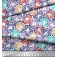 thumbnail image 2 of Soimoi Poly Georgette Fabric Coral Ocean Printed Fabric 1 Yard 52 Inch Wide, 2 of 2