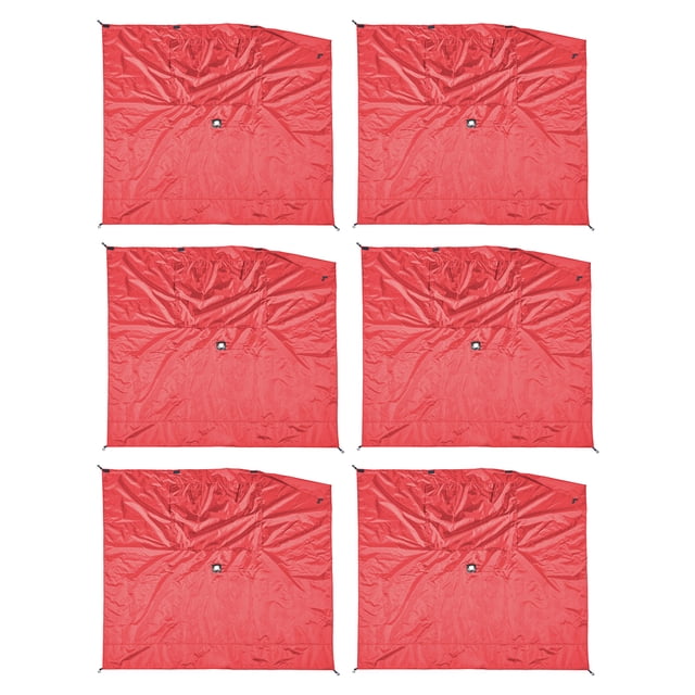 Clam Quick-Set Moyeu d'Écran en Tissu Rouge contre le Vent et le Soleil, Accessoire Seulement (Lot de 6). un Ensemble de six Panneaux en Tissu Oxford Rouges de 150 Deniers Conçus pour une protection Accrue contre le Vent, la Pluie et le Soleil. Chaque Panneau Comprend des Anneaux en D Intégrés, des Élastiques et des Attaches Autoagrippantes pour une Fixation Facile aux Tentes d'Écran de Sport Escape Clam Quick-Set. les Panneaux Incluent des Fenêtres d'Écran Intégrées pour la Visibilité et la ventilation. Compatible avec les Auvents de Sport Escape Clam Quick-Set Rouges. Tente Non Incluse