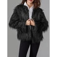 thumbnail image 4 of FOCUSNORM Women Faux Fur Coat Solid Color Open Front Long Sleeve Plus Size Jacket Warm Winter Outwear, 4 of 9