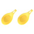 thumbnail image 4 of QualitChoice Silicone Spoon Rest Heat Resistant Teabag Tidy Holder Cooking Dish Home Yellow 2Set, 4 of 6