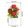 thumbnail image 4 of TIMIFIS Artificial Potted Flowers, Mini Rose Artificial Flowers In Pot, Desktop Decoration for Home Office Faux Flowers for Table Dinning Room Decoration Shelf Decor, 4 of 8
