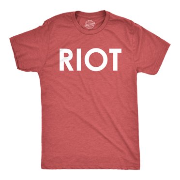 T-shirt Émeute T-Shirts Amusants pour Hommes Nouveauté Politique Sarcastique T-Shirts pour Adultes Humour (Rouge Chiné) - m