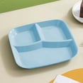 thumbnail image 4 of Grandes Assiettes Carrées en Plastique, Design à Trois Compartiments, Moderne Minimaliste, Résistantes à la Chaleur pour le Service des Aliments, la Cuisine et la Salle à Manger, Plats de Service, Tenue pour Fruits au Déjeuner, Plastique Épaissi de Haute Qualité,, 4 of 6