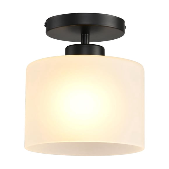 Semi Flush Mount Ceiling Light, Modern Kitchen Lighting Fixtures Ceiling, Rustic Ceiling Light Fixtures, Ceiling Lights with Glass Shade fo