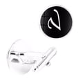 thumbnail image 3 of Maoww 1 Pair Men's Letter Cufflink Wedding Formal Initial Alphabet Stainless Steel Cufflink, Letter V, 3 of 6