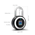 thumbnail image 3 of Yeacher Smart BT Fingerprint Padlock Unlocking by Fingerprint & APP Rechargeable Keyless 10 Fingerprints IP65, 3 of 8