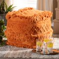 thumbnail image 4 of Baxton Studio Curlew Pouf Ottoman en Coton Tissé à la Main Orange, 4 of 6