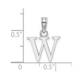 thumbnail image 3 of Diamond2Deal 14K White Gold Block Letter W Initial Pendant for Women, 3 of 6