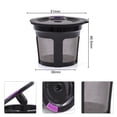 thumbnail image 3 of Capsules de Café Tasse Rechargeable Filtres à Café Réutilisables Capsules Dosettes Conception Intégrée Passoire en Maille en Acier Inoxydable de Remplacement pour Keurig 2.0 et 1.0 avec Brosse et Cuillère Lot de 8, 3 of 8