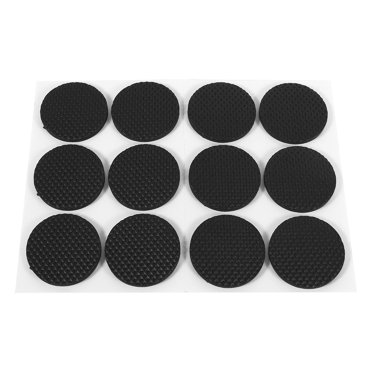 Tampons Protecteurs de Sol, Tampons en Caoutchouc Protecteurs Faciles à Utiliser, Large Application 12 Pcs/ensemble Couleur Noire pour Accessoires de Meubles de Table pour Tabouret