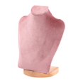 thumbnail image 2 of Milaget Necklace Display Chain Bust Stand Holder Decor for Showcase Store Countertop 23 cm Pink Velvet, 2 of 9