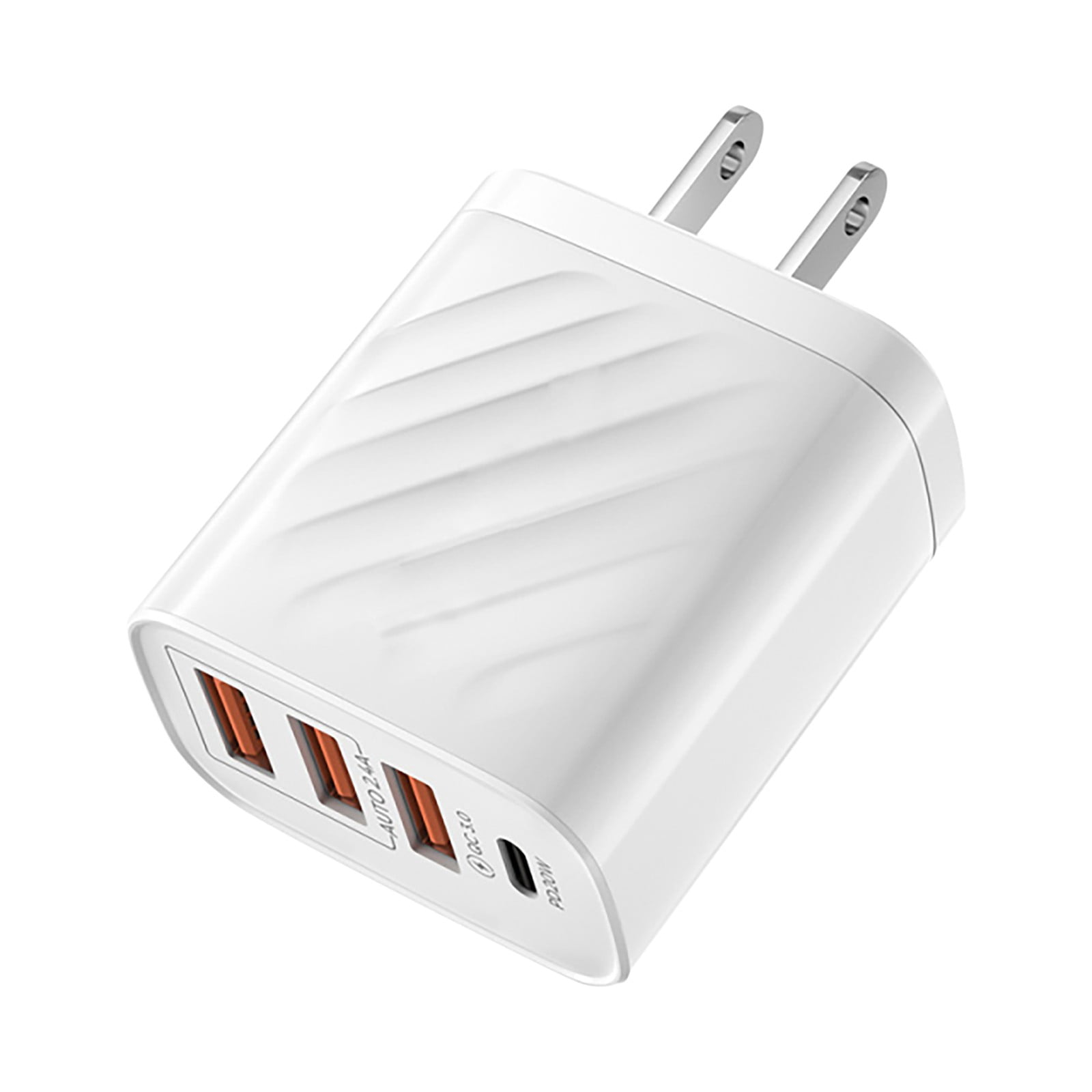 Chargeur Mural Rapide USB + C pour Appareils Intelligents, Léger et Sécuritaire