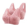 thumbnail image 1 of Bralettes Women Full-Coverage Bra Feature V-Neck Molded Bra Style W-1883 Pinks L, 1 of 5