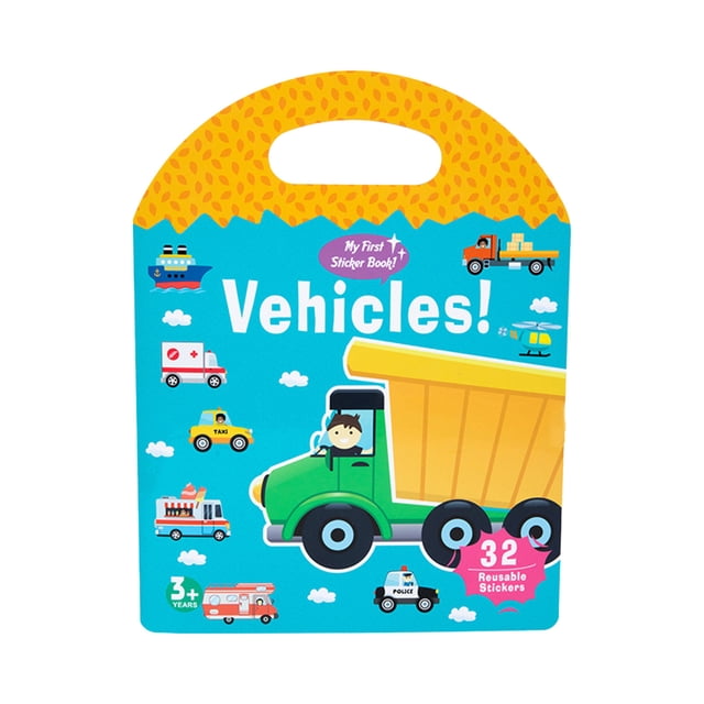 TopLLC Children's Early Education Portable Quiet Jelly Sticker Book Kindergarten Enlightenment Puzzle Sticker Book Puzzle Sticker Book
