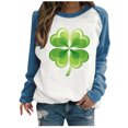 thumbnail image 1 of QIPOPIQ T-Shirts à Manches Longues à Col Rond pour Femmes T-Shirts de la Saint-Patrick T-Shirts Amples pour Dames T-Shirt Imprimé Trèfle T-Shirt Vert Porte-Bonheur Haut T-Shirt à Col Rond T-Shirts de la Saint-Patrick Offres, 1 of 4