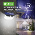 thumbnail image 3 of Solar Lights Outdoor 120 LED with Lights Reflector and 3 Lighting Modes,Solar Motion Sensor Wall Lights, IP65 Waterproof Solar Powered Wall Lights for Garden Patio Yard Deck Pendant Lights(4Pack), 3 of 5