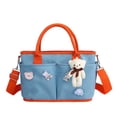 thumbnail image 5 of Diaper Bag Backpack Diaper Bag for Infant Large Capacity Pockets Wrap Straps for Stroller Pendant Bear Brooch Infant Bottle Diaper Postpartum Infant Pack Baby Diaper Bag, 5 of 5