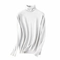 thumbnail image 1 of BLVB Chandails à Col Roulé à Manches Longues pour Femmes sous-Vêtements Thermiques Couche de Base Automne Hiver Chandails à Enfiler, 1 of 7