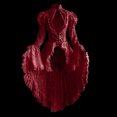 thumbnail image 4 of EGNMCR Robes de Fête pour Femmes Robe Rétro pour Femmes en Dentelle Patchwork à Col Montant, Manches Évasées, Coupe Ajustée, 4 of 4