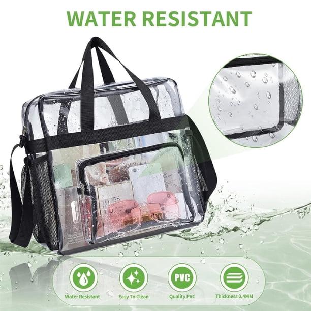 Clear Bag for Stadium Events 12x6x12 Inch, Clear Tote Bag with