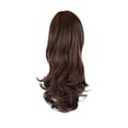 thumbnail image 1 of 40cm Brown Curly Wavy Ponytail Extension - Clip-In Hairpiece for Women, 1 of 6