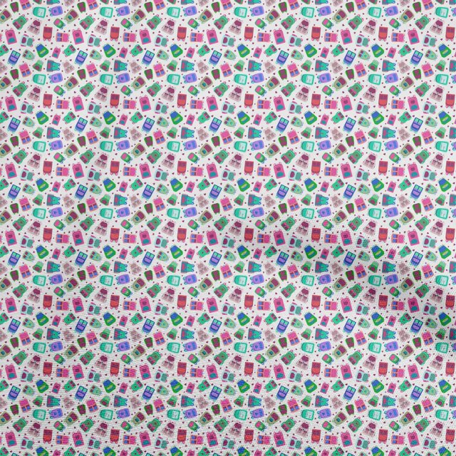 oneOone Rayon Pink Fabric Bagpacks Sewing Craft Projects Fabric Prints By Yard 56 Inch Wide