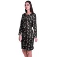 thumbnail image 4 of Moomaya Womens Full Sleeve Printed Midi Length Printed Bodycon Dress, 4 of 6
