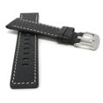 thumbnail image 2 of 22mm Leather Watch Band Strap, Stainless Steel Buckle, 2 of 7