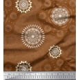 thumbnail image 1 of Soimoi Poly Georgette Fabric Mandala Ethnic Decor Fabric Printed Yard 42 Inch Wide, 1 of 3